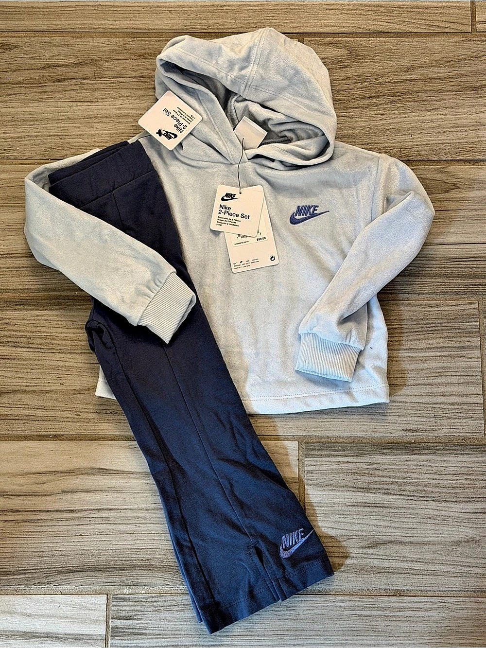 Nike Toddler 2-Piece Velour Hoodie and Pants Set & Pants Set Blue 3T